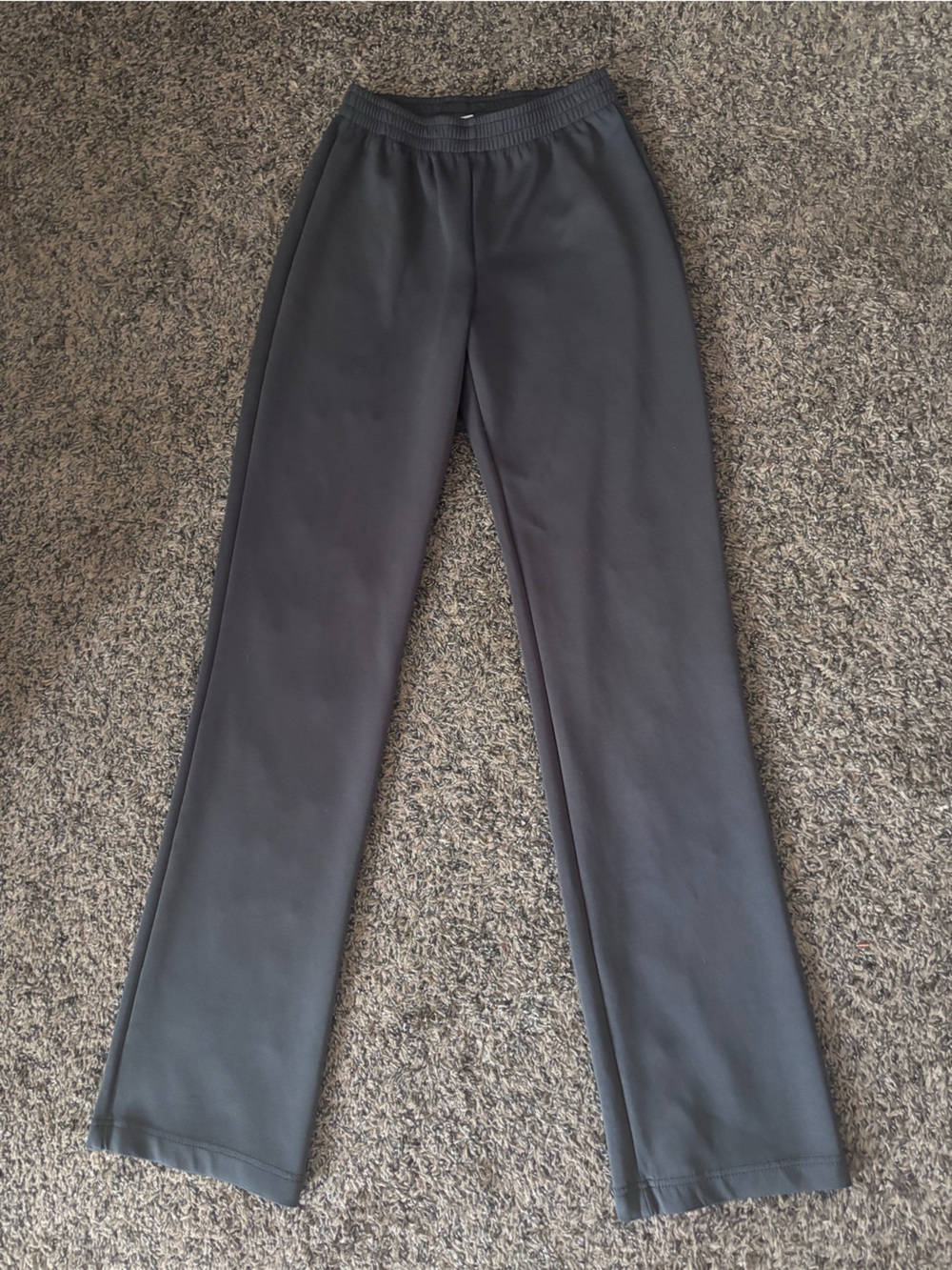 Varsity Relaxed Track Pants — Charcoal